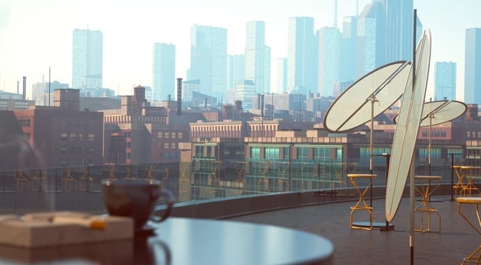 Rooftop City Landscape V-Ray for 3ds Max