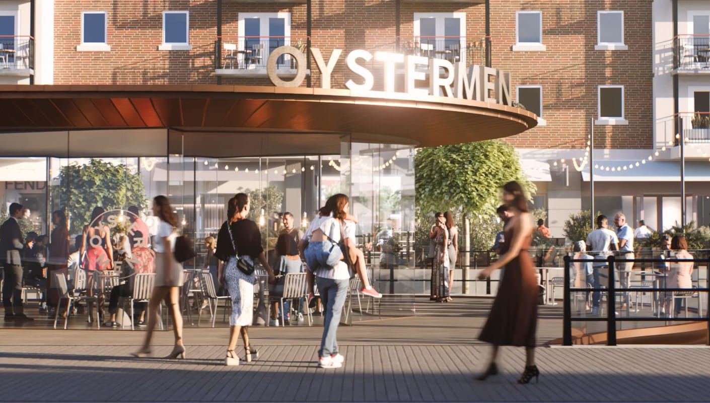 visualization of Oystermen restaurant at Gunwharf Quays