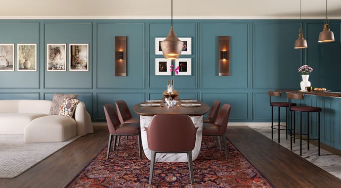 Open_plan_dining_living_kitchen_with_teal_panelled_walls_and_wooden_floors.jpg
